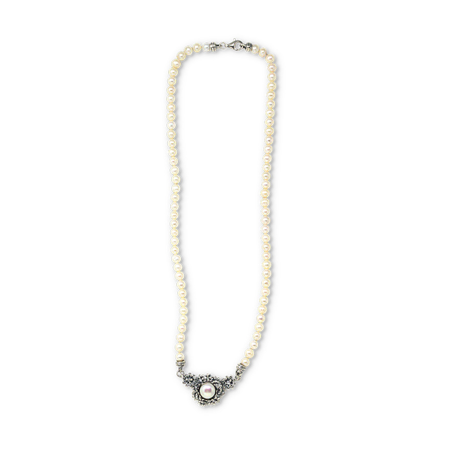 Girocollo Primule D'Argento GrPPrm05-Perla - immagine 2