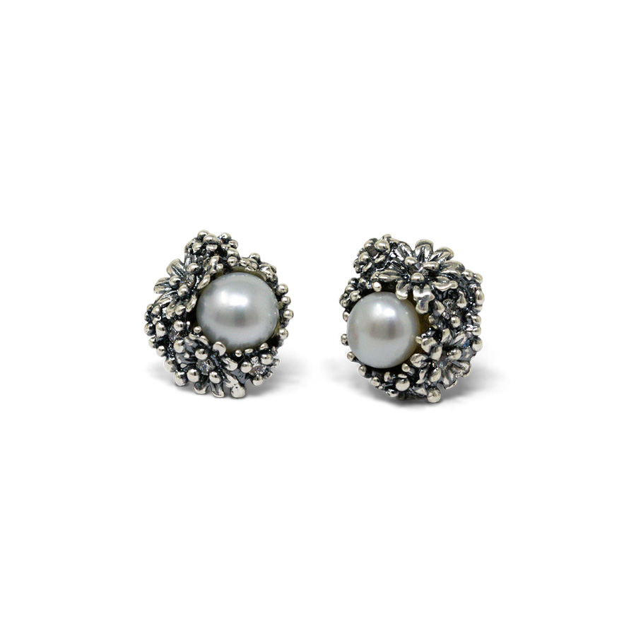 Orecchini Primule D'Argento OrPrm02-Perla